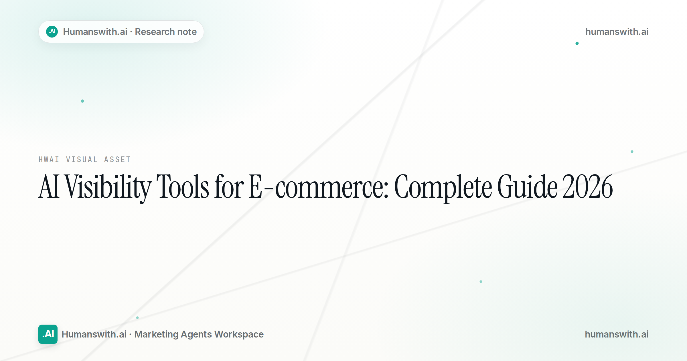 Editorial cover for AI Visibility Tools for E-commerce: Complete Guide 2026, prepared for humanswith.ai