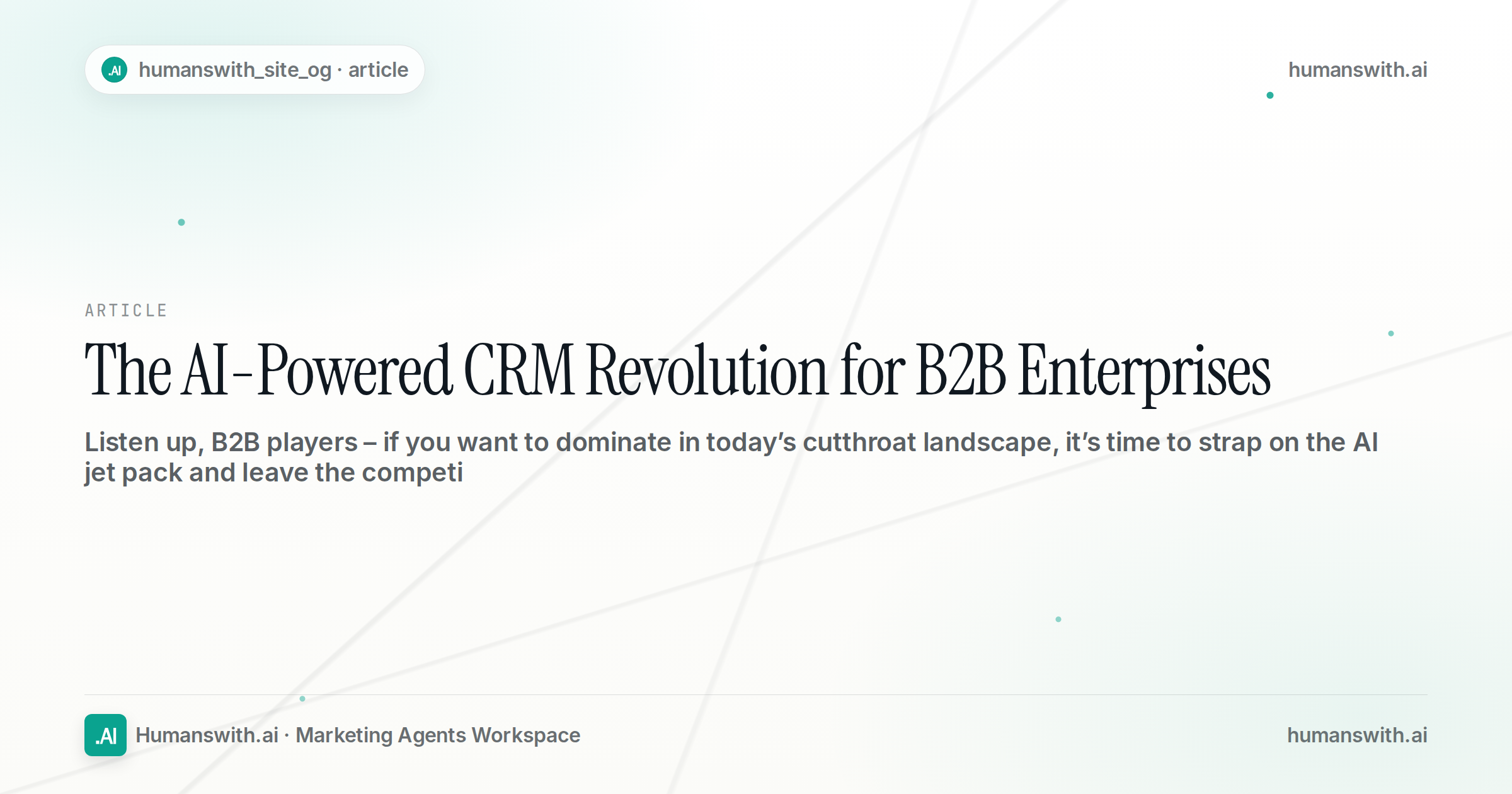 The AI-Powered CRM Revolution for B2B Enterprises — cover