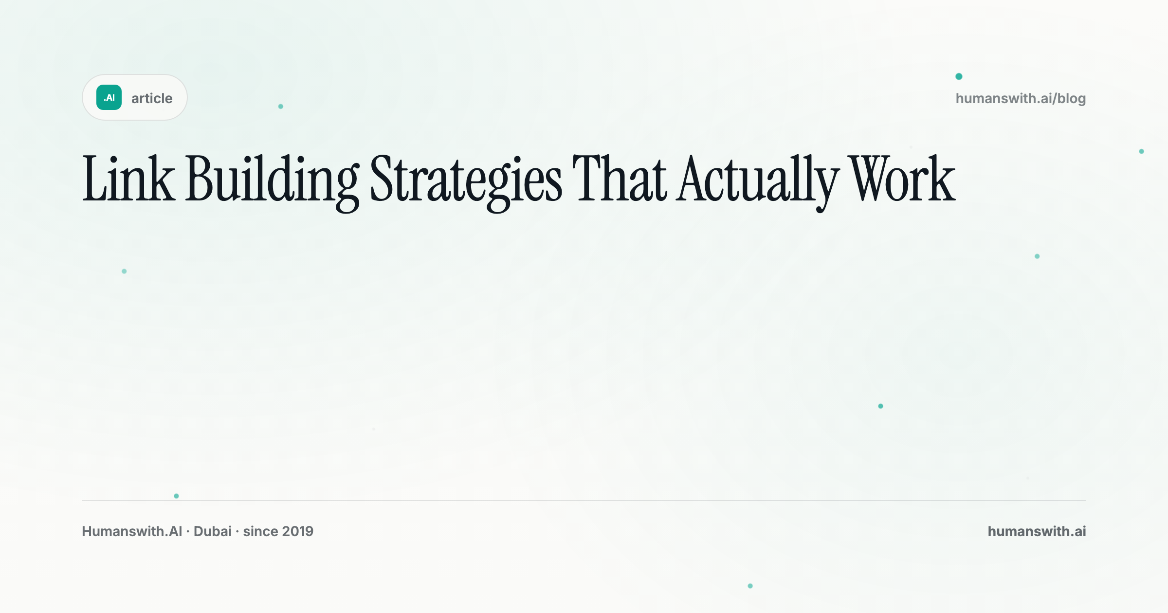 Link Building Strategies That Actually Work — cover