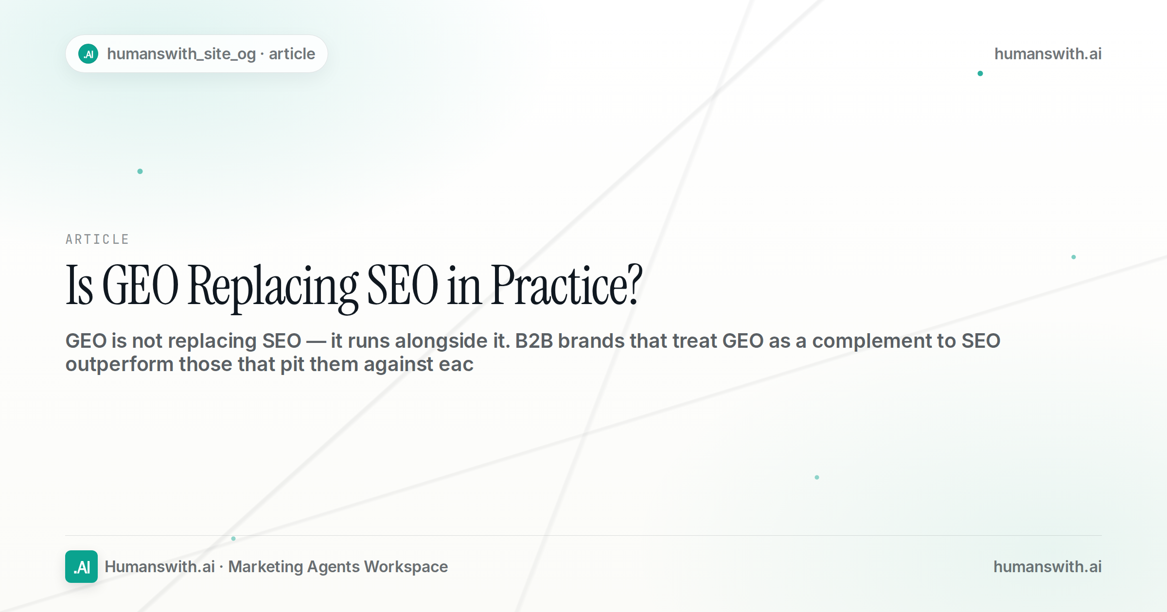 Is GEO Replacing SEO in Practice? — cover