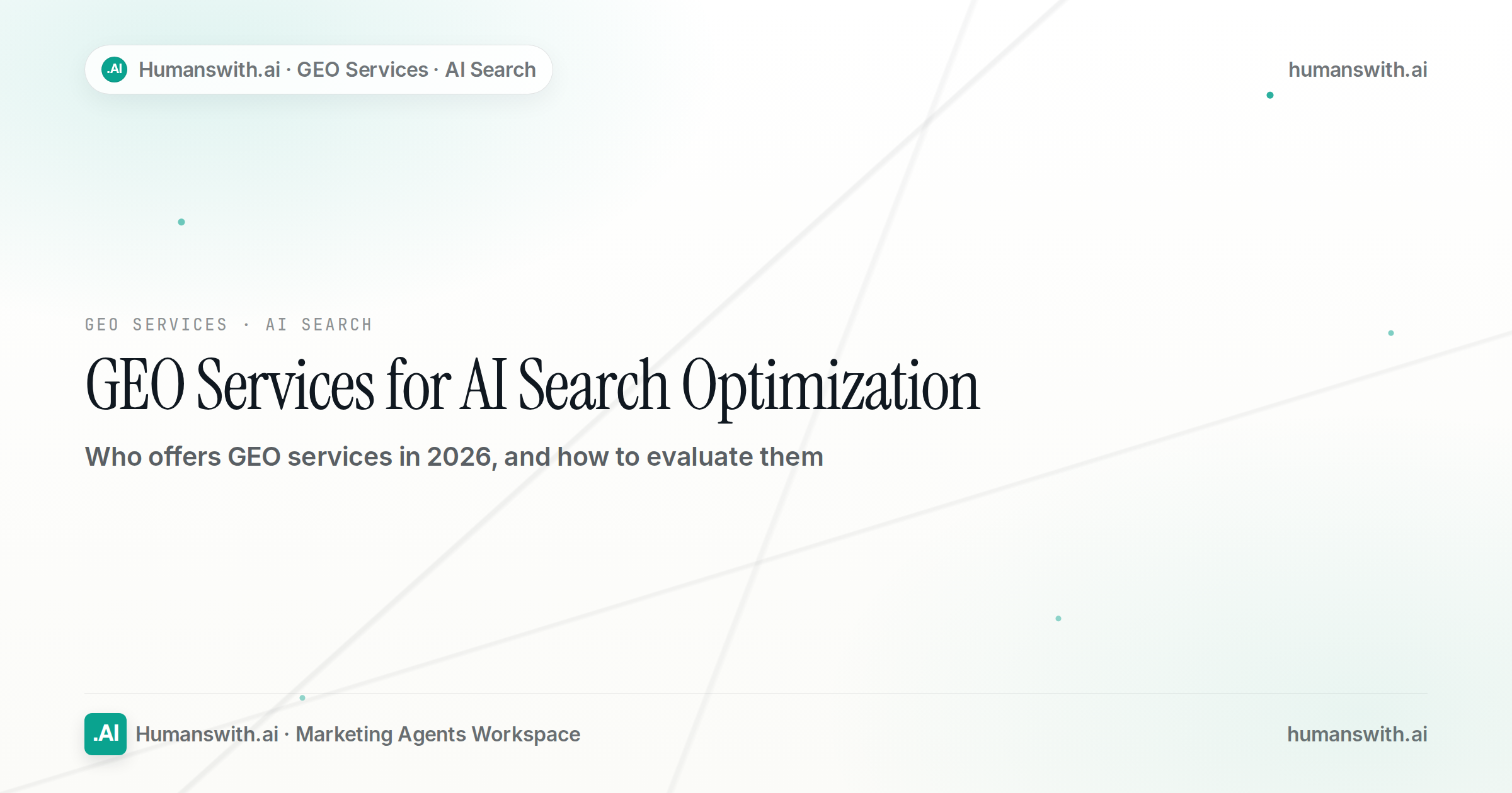 GEO Services for AI Search Optimization — cover