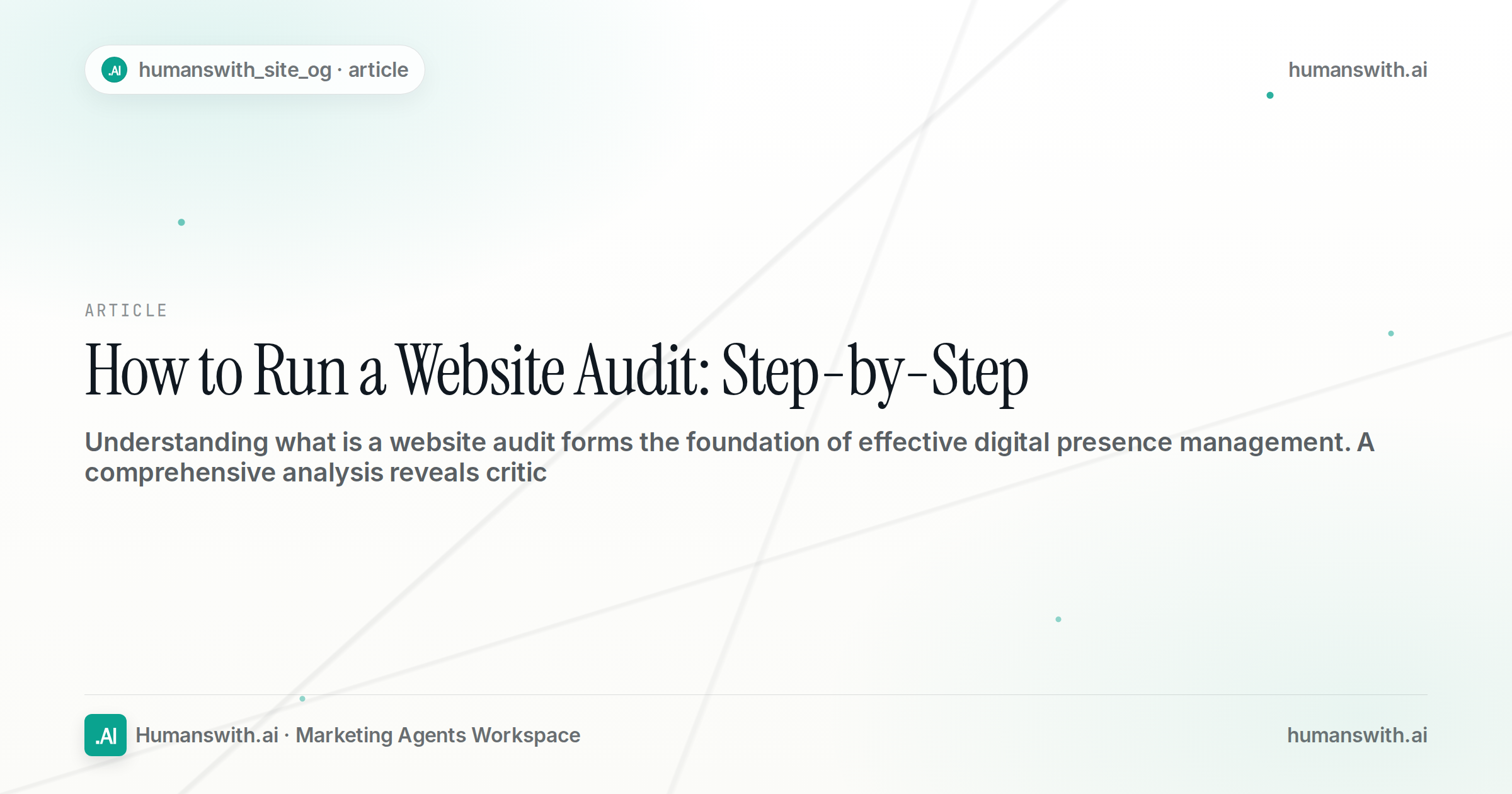 How to Run a Website Audit: Step-by-Step — cover