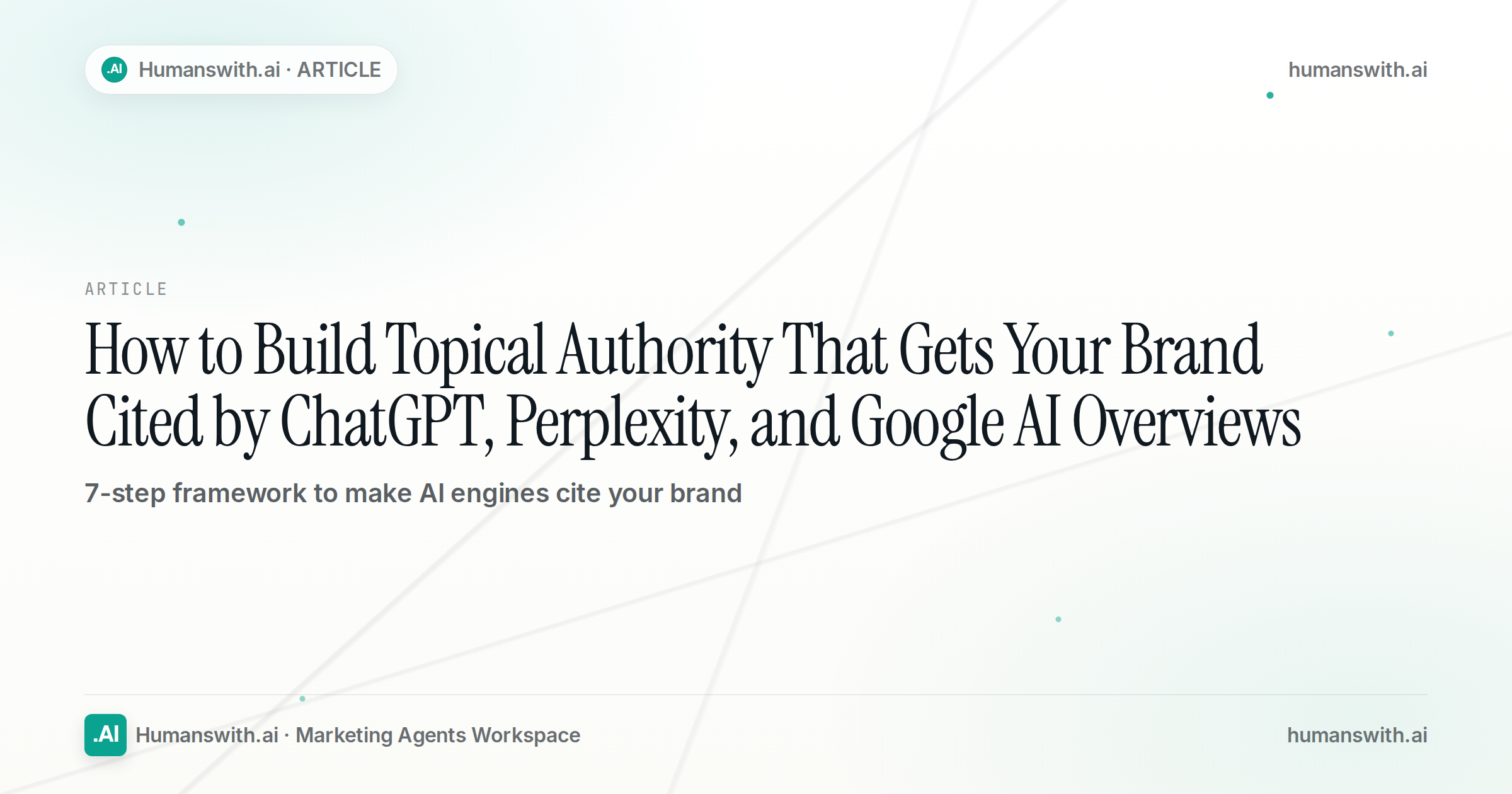 How to Build Topical Authority That Gets Your Brand Cited by ChatGPT, Perplexity, and Google AI Overviews — cover