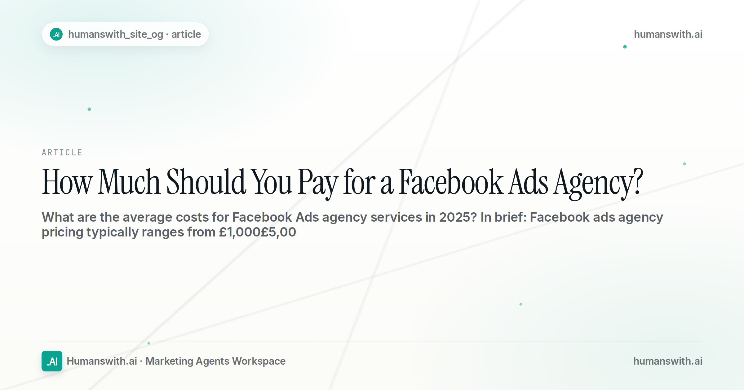 How Much Should You Pay for a Facebook Ads Agency? — cover
