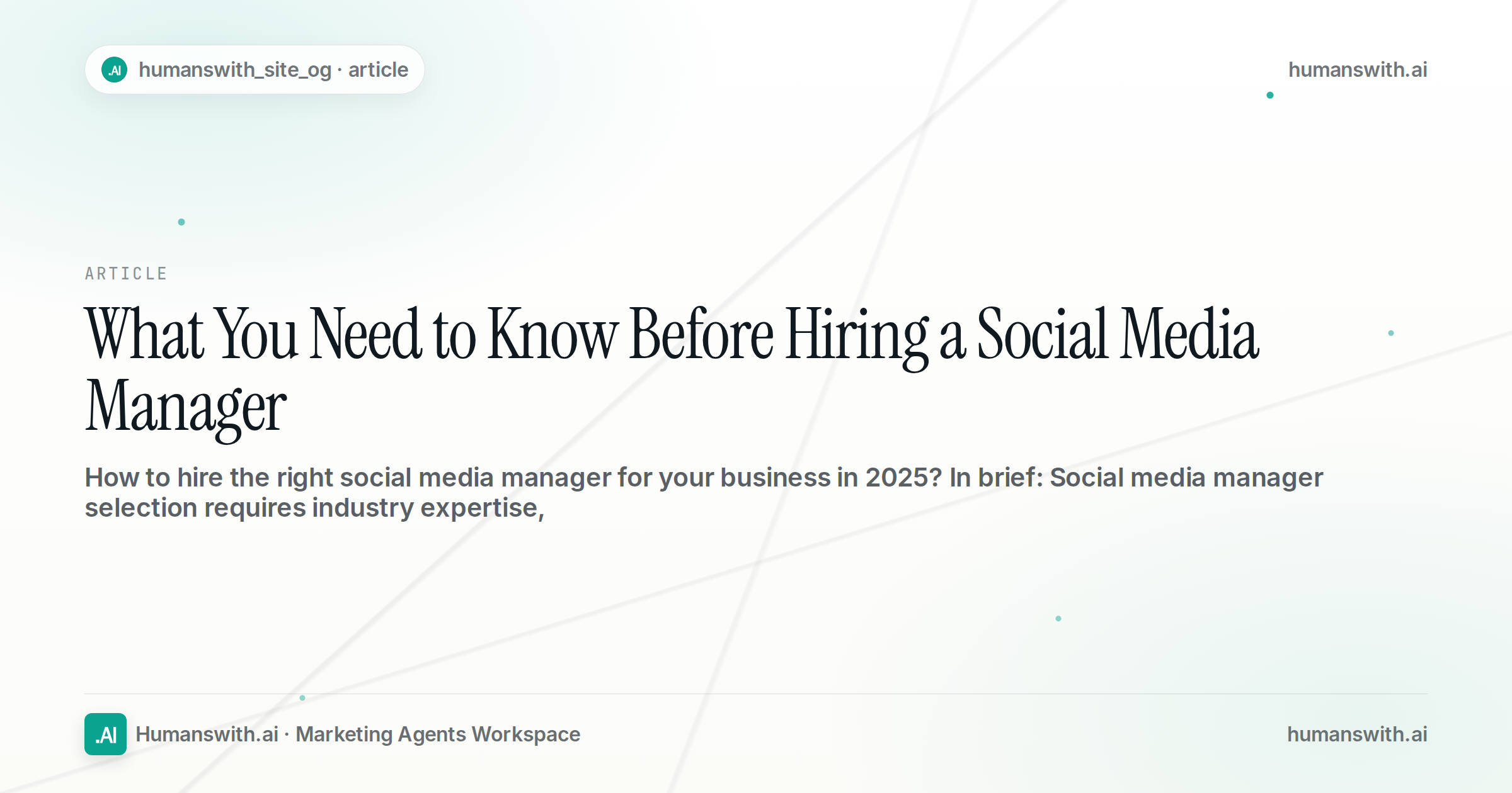 What You Need to Know Before Hiring a Social Media Manager — cover