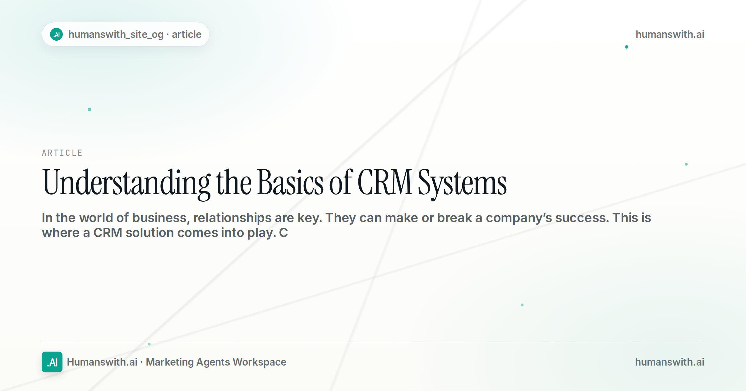 Understanding the Basics of CRM Systems — cover