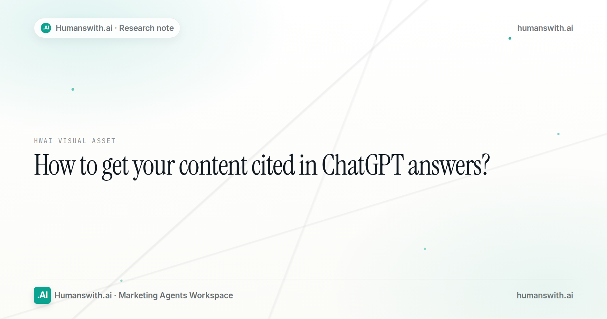 How to Get Your Content Cited in ChatGPT Answers — cover
