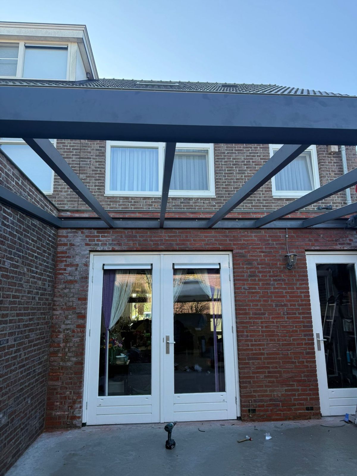 Aluminium veranda met glasdak