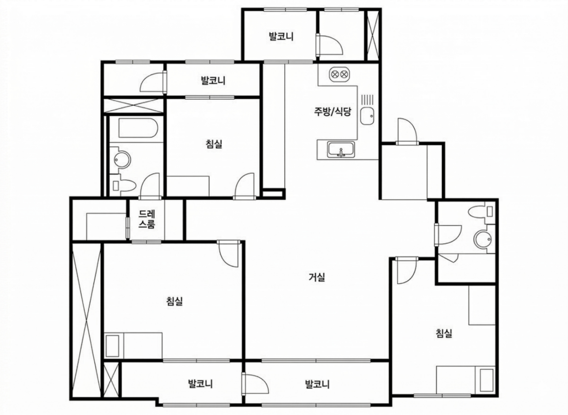 아크로힐스논현 인테리어 평면 구조