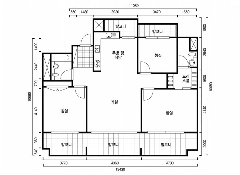 상암 월드컵 파크 4단지 40평형 평면도