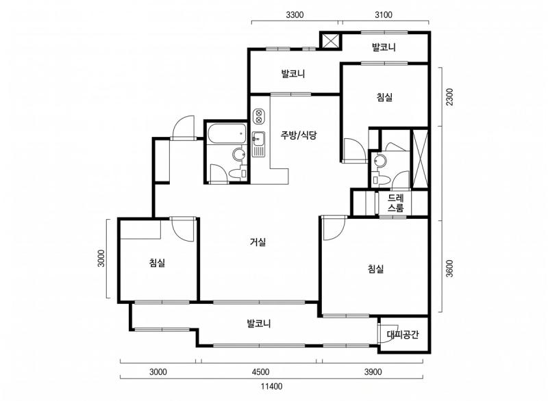 래미안 마포 리버웰 34A평형 평면도