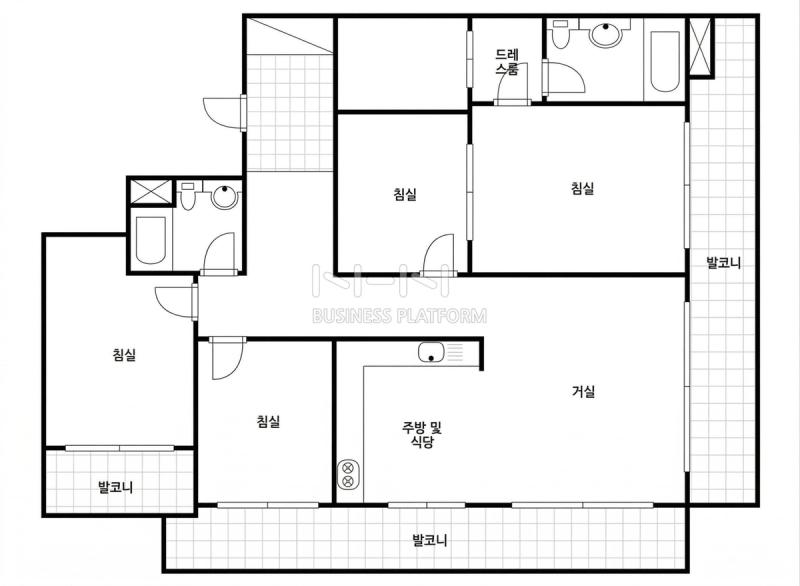 용산 CJ 나인파크 (주상복합) 47평형 평면도