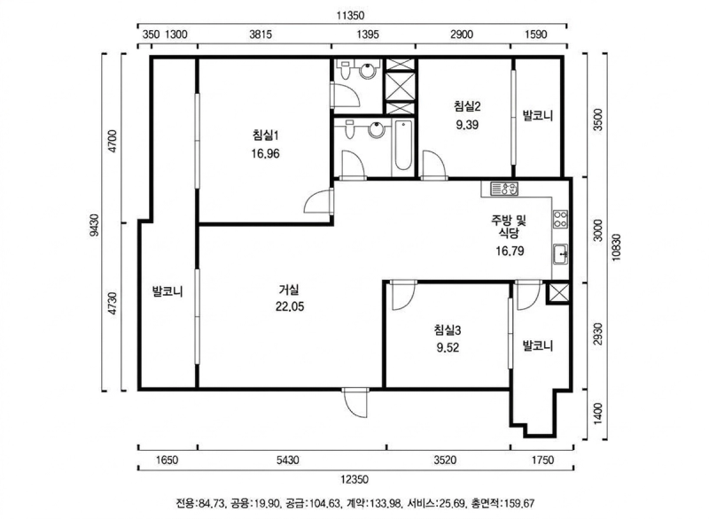 마장 대성 유니드 평면도