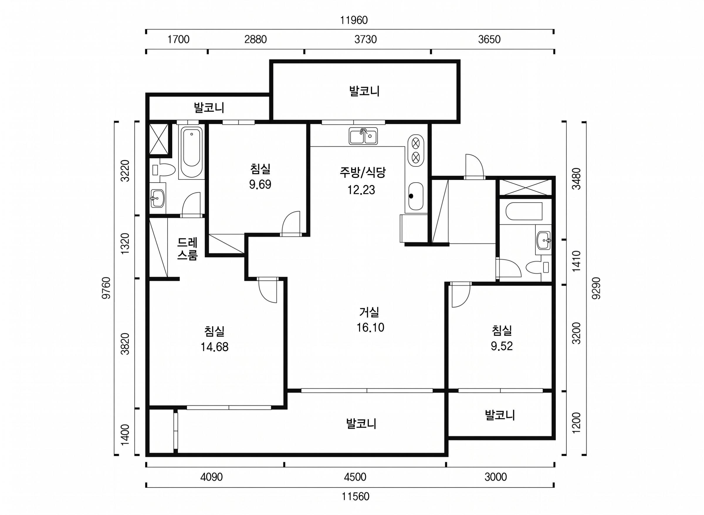 일신건영휴먼빌 인테리어 평면 구조