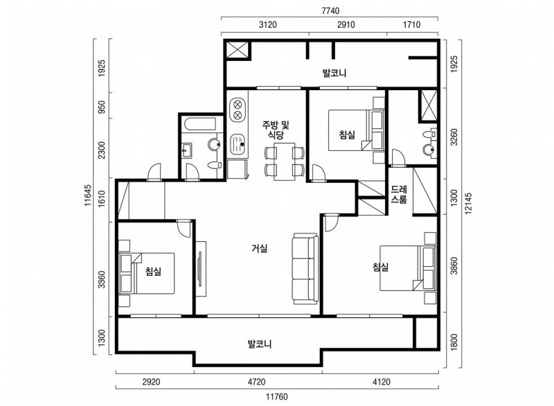 서강 해모로 31평형 평면도