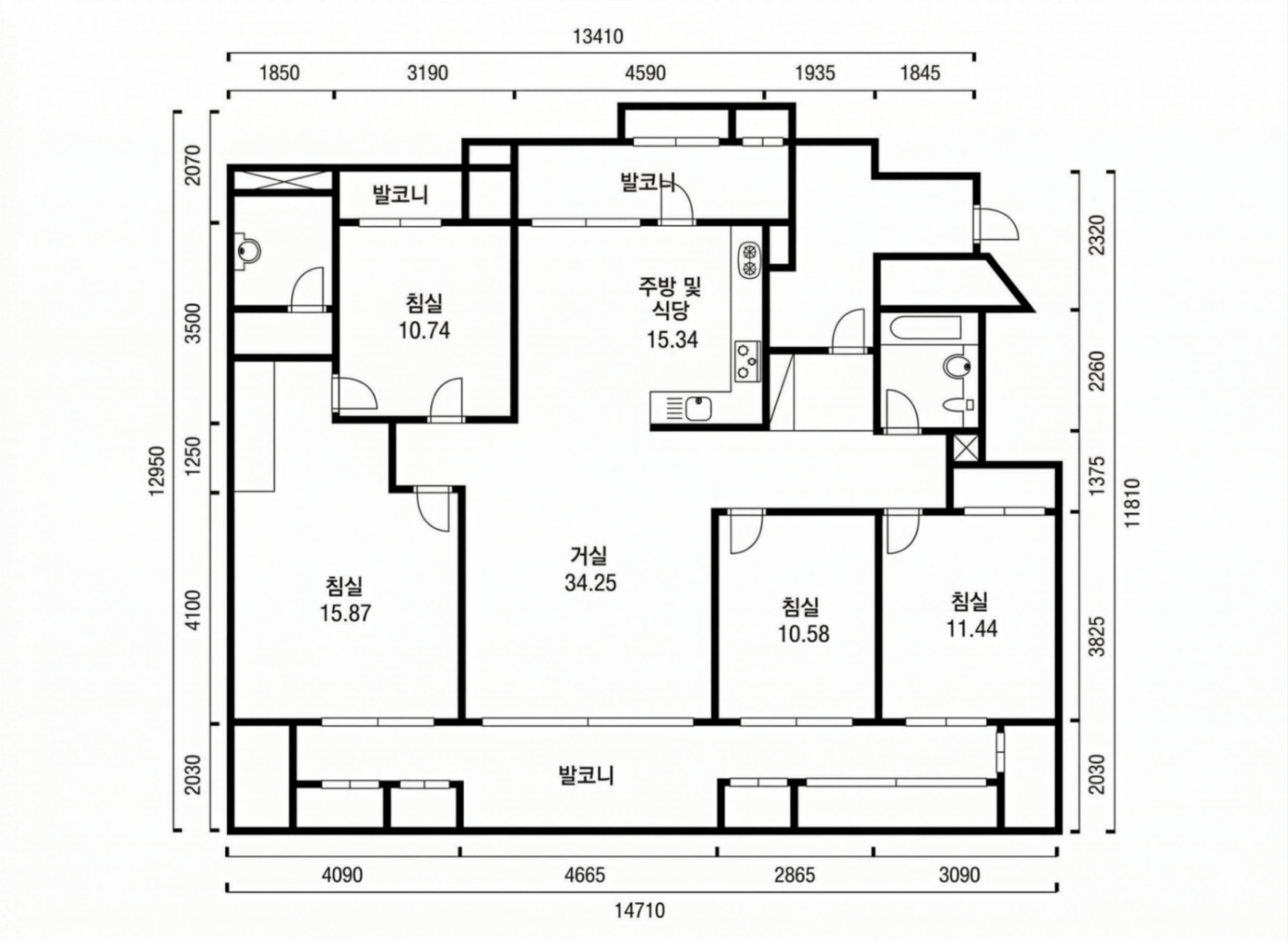 문정래미안 인테리어 평면 구조 1