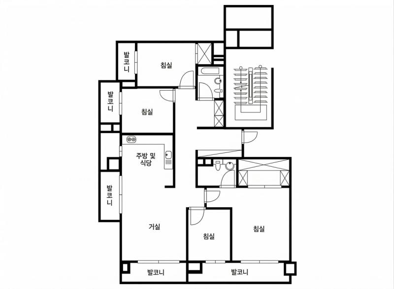용산아크로타워(주상복합) 46평형 평면도