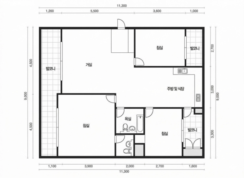 반포 푸르지오 평면도