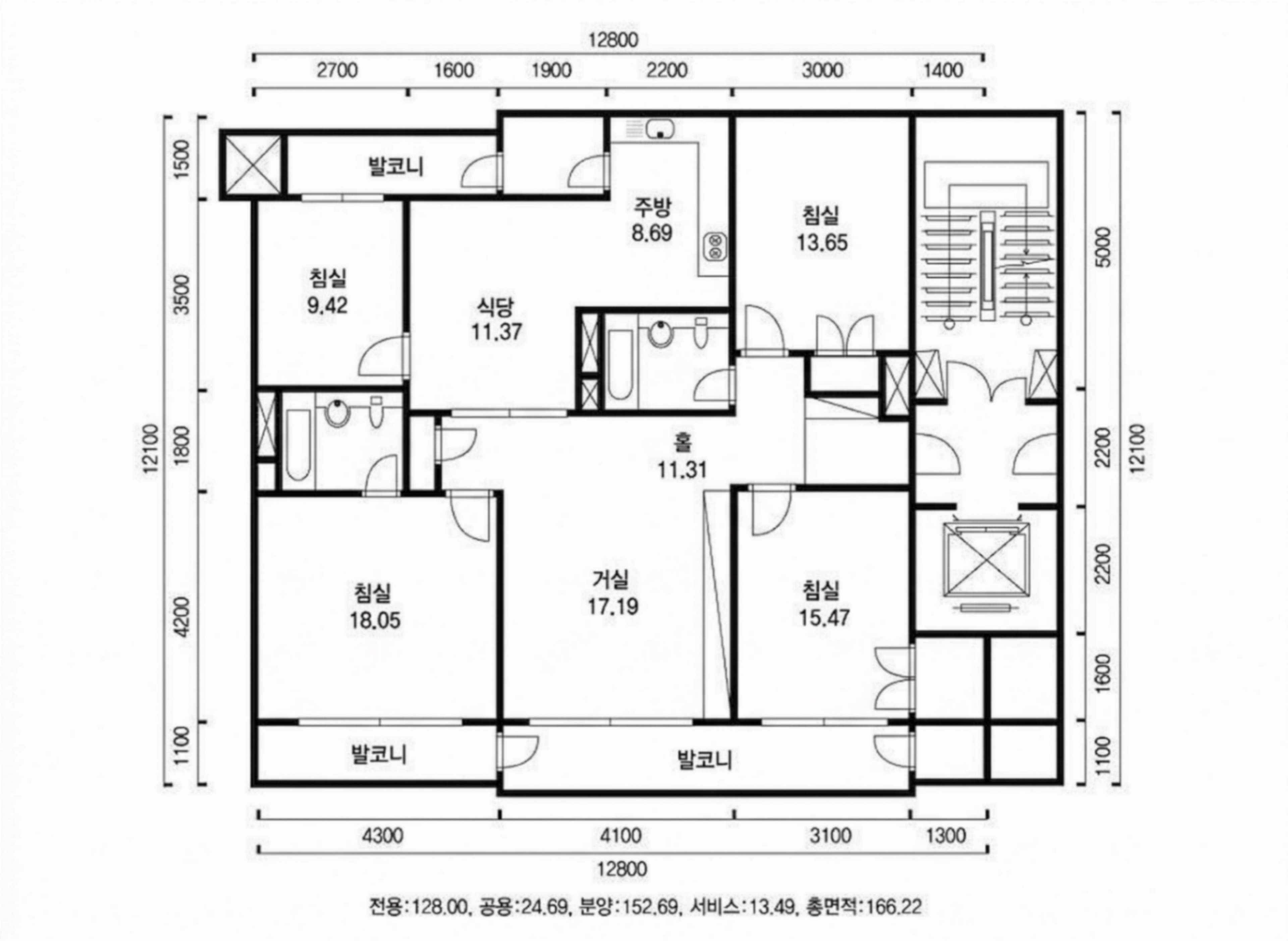 한보미도맨션1,2차 인테리어 평면 구조