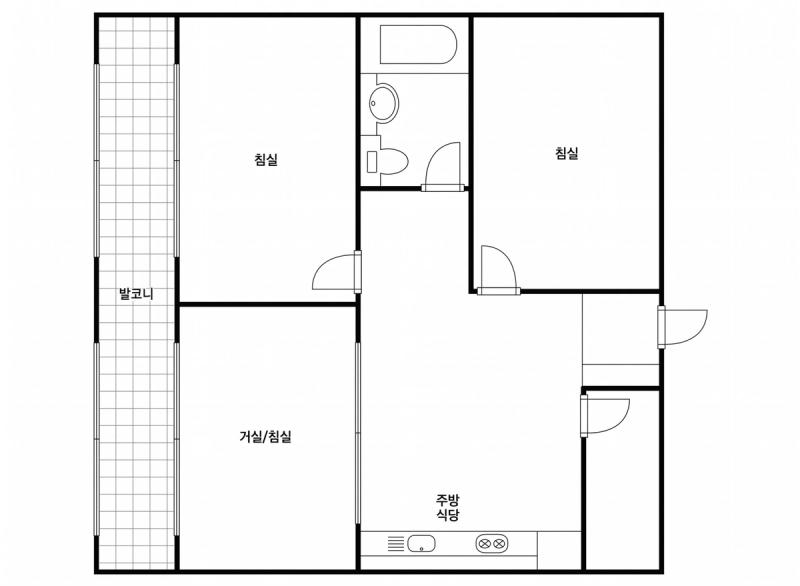사당 제일아파트 24평형 평면도
