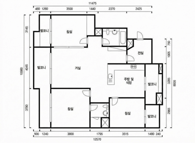 역삼래미안아파트 평면도