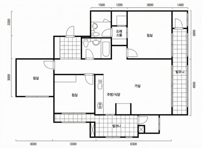 신길래미안프레비뉴 평면도