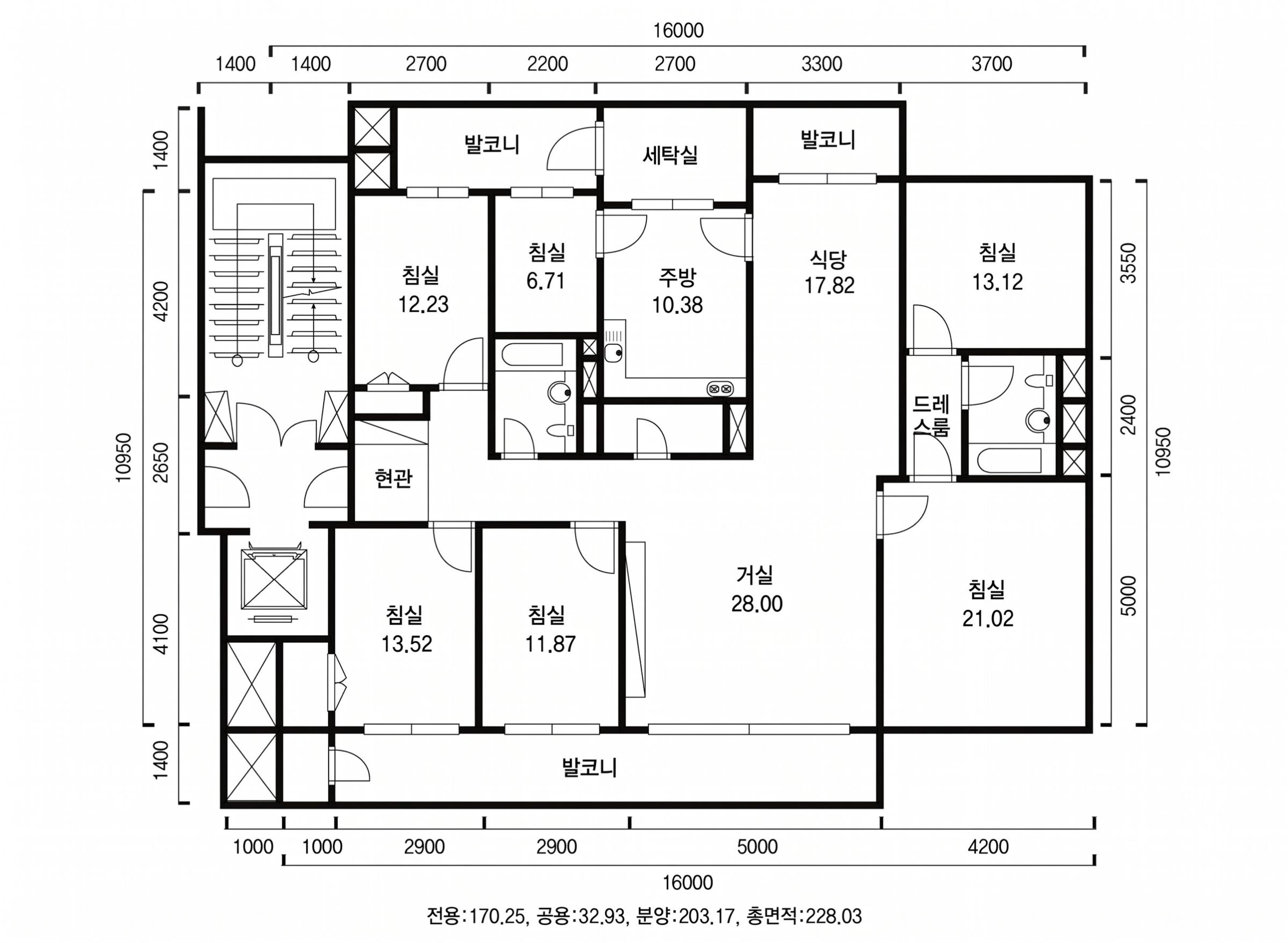 압구정신현대(현대9,11,12차) 인테리어 평면 구조