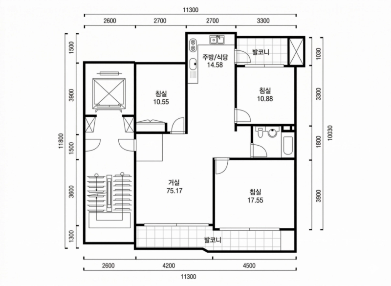 서초 현대 31평형 평면도
