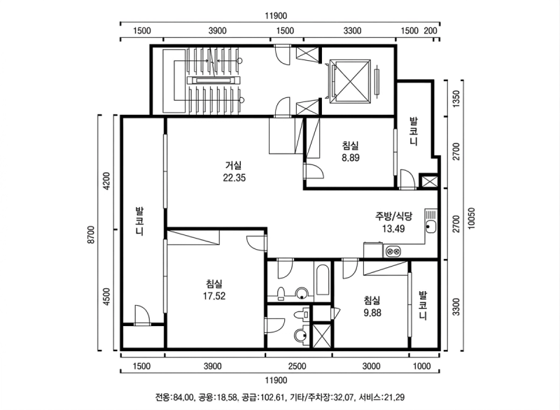 서울숲 대림 31평형 평면도
