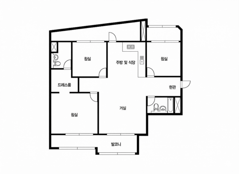 송파 파인타운 3단지 31평형 평면도