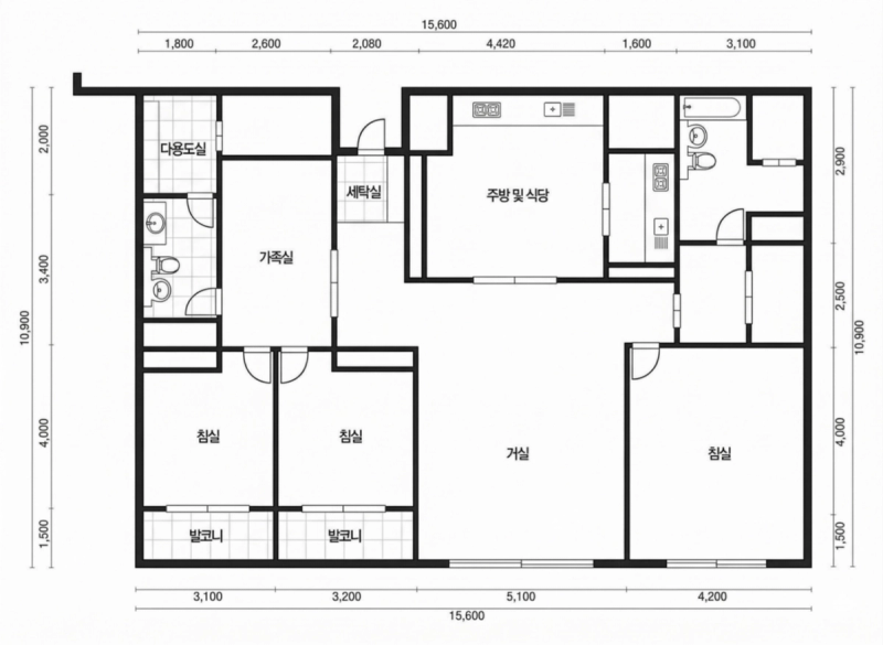 서초 아크로비스타 (주상복합) 평면도