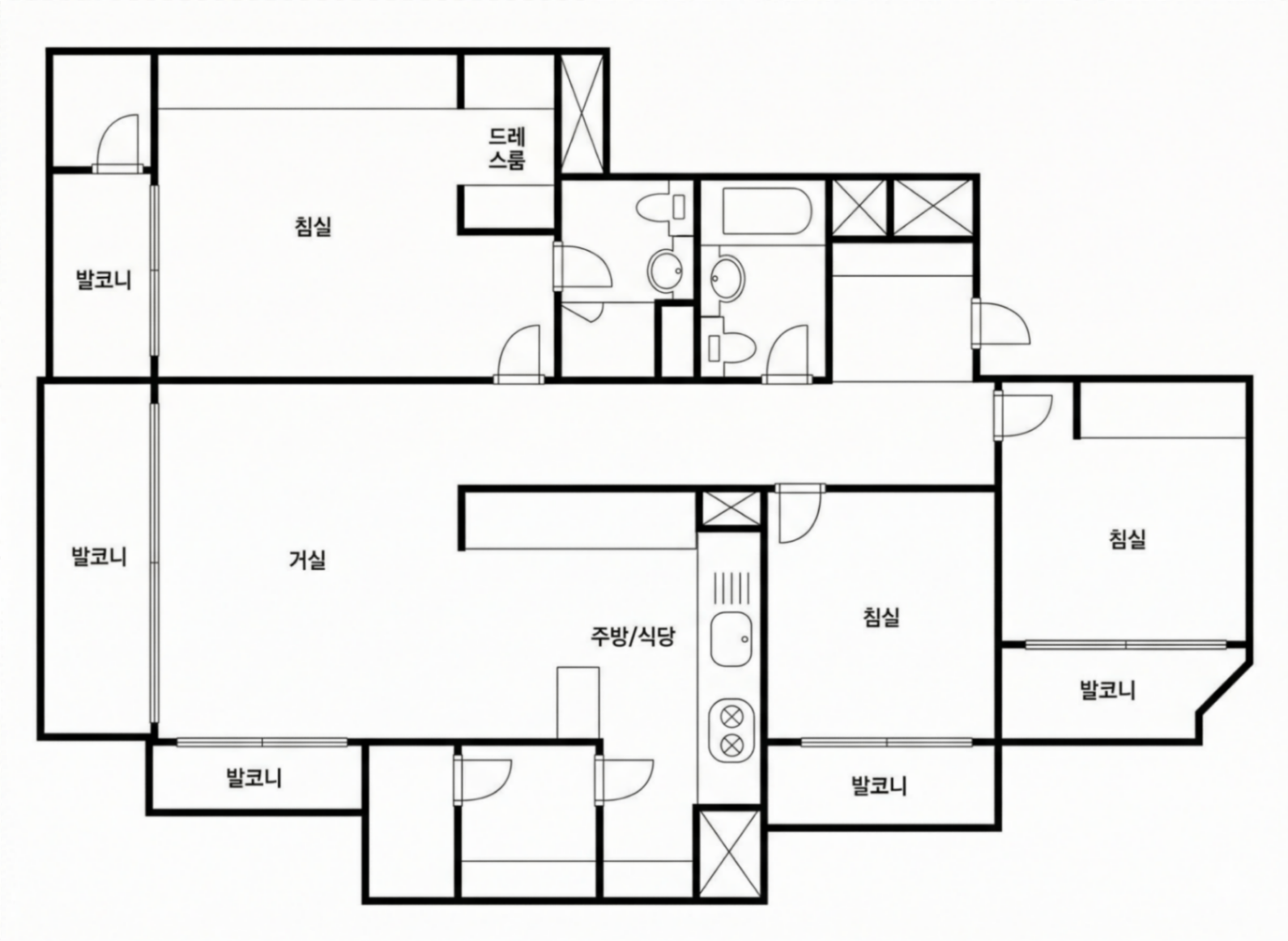 방배롯데캐슬아르떼 인테리어 평면 구조 1