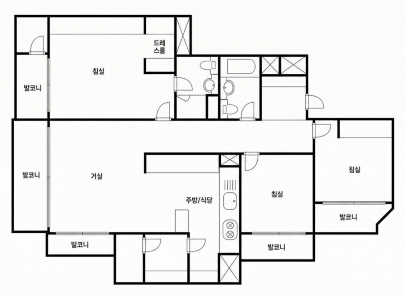 방배롯데캐슬아르떼 평면도