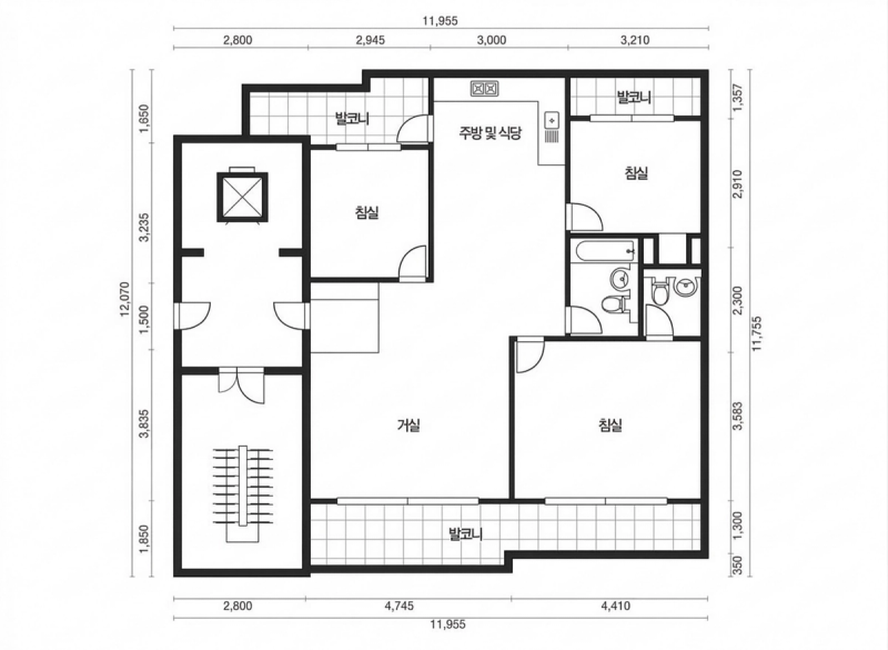 안양삼성래미안 평면도