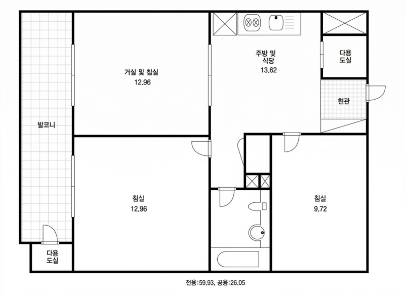 수서 삼익 평면도