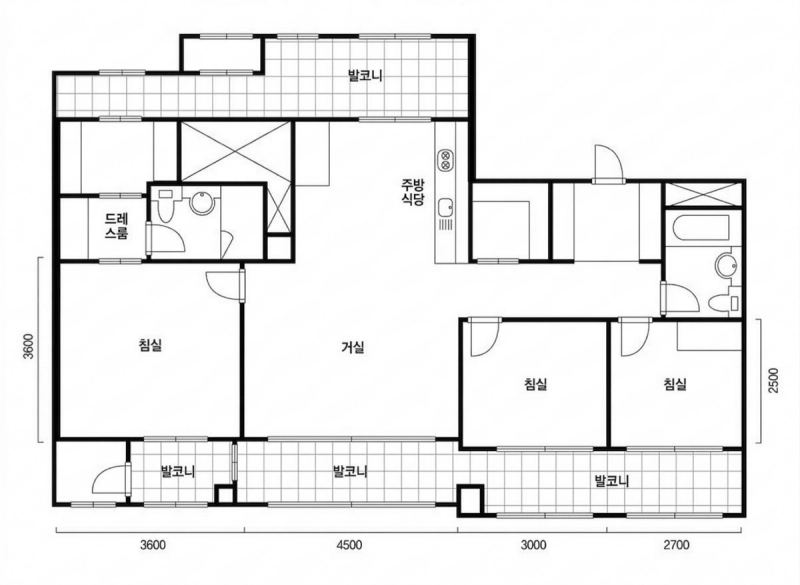 래미안블래스티지 평면도