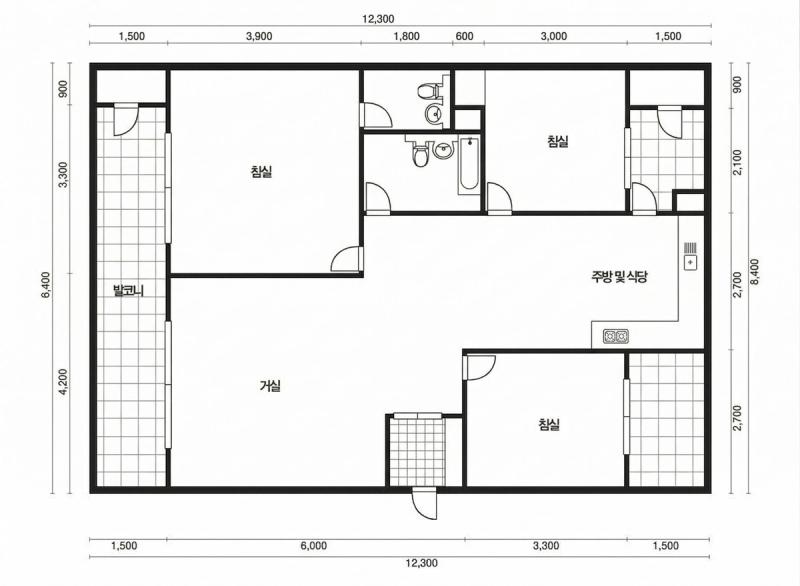 보광 삼성 리버빌 34A평형 평면도