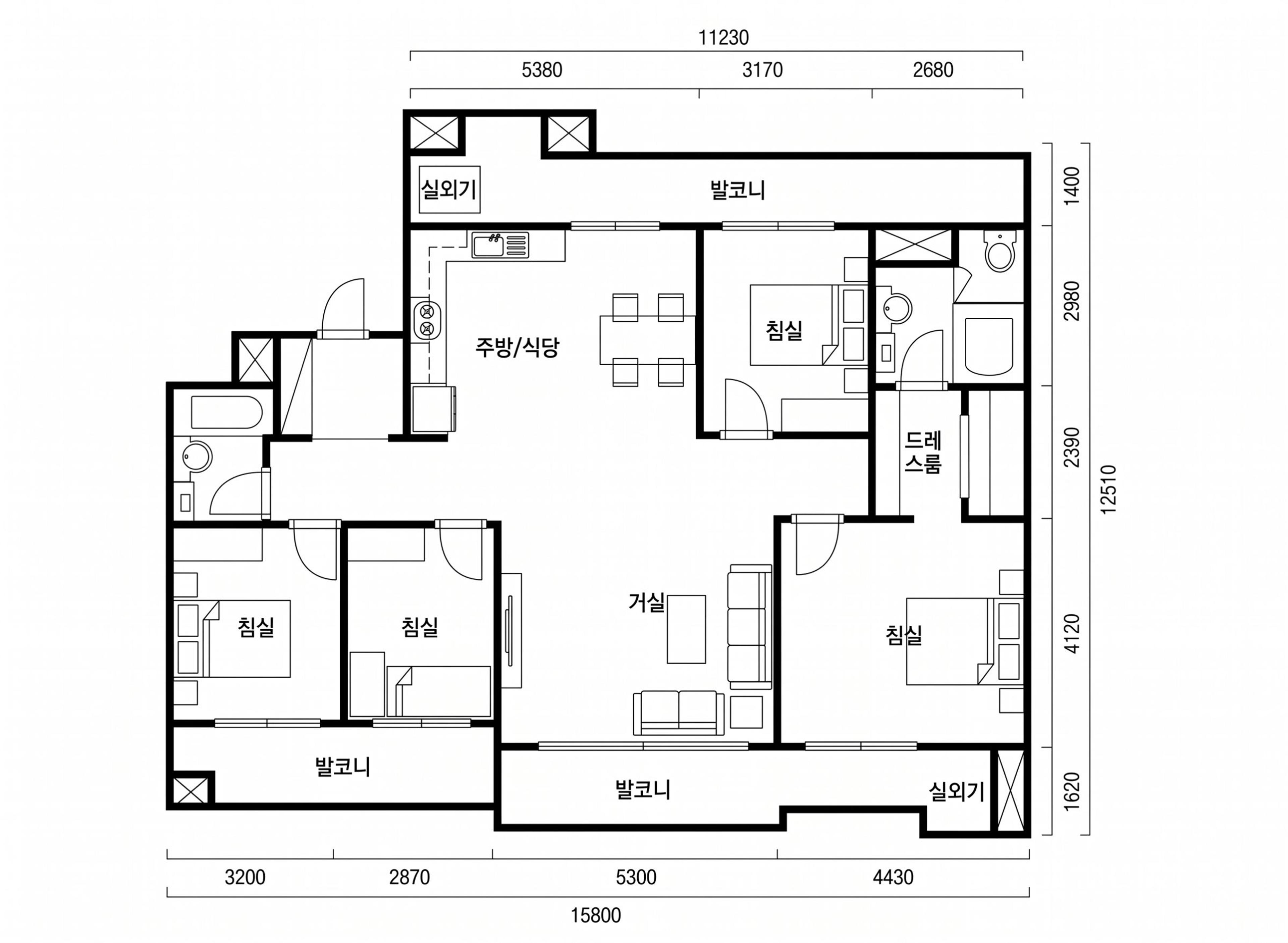 강서힐스테이트 인테리어 평면 구조