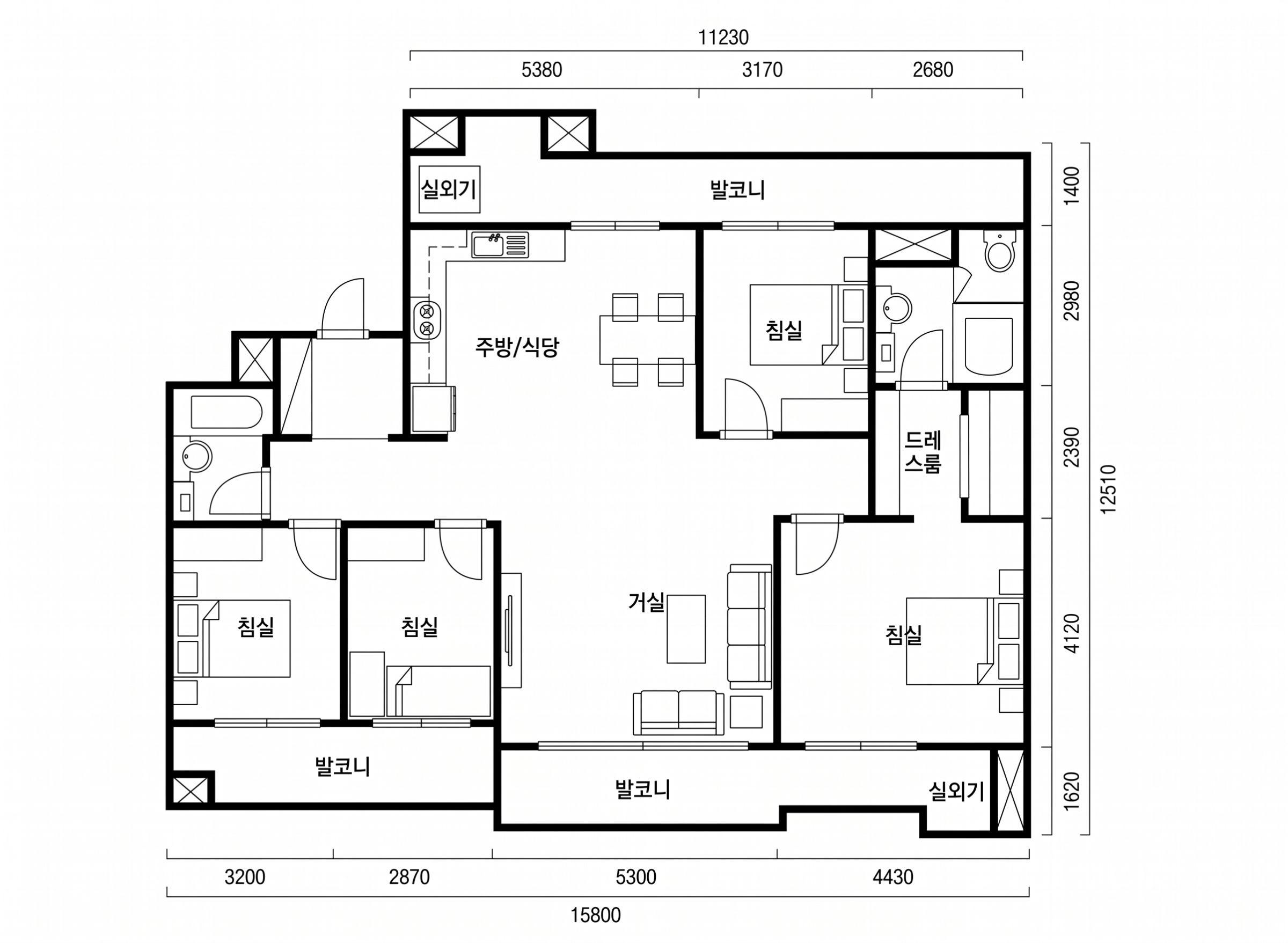 강서힐스테이트 인테리어 평면 구조