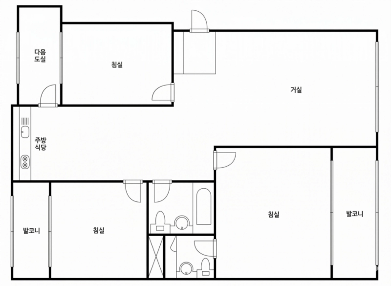 거여 현대 1차 31평형 평면도