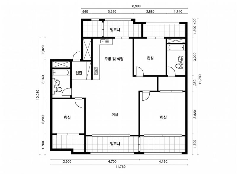 경남아너스빌 31A평형 평면도