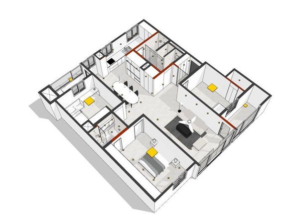 인테리어 디자인 투시도 4