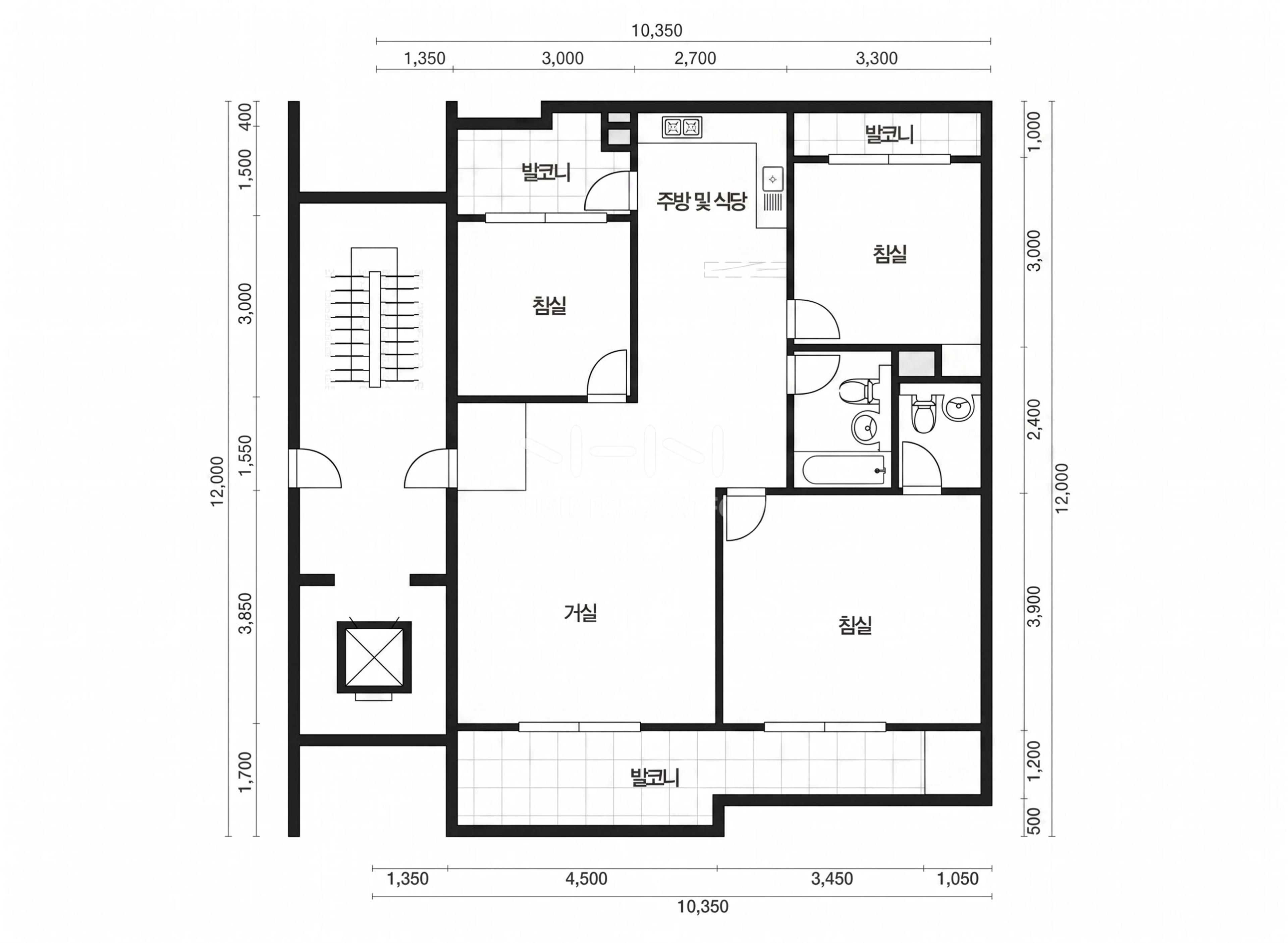 방화진로 인테리어 평면 구조