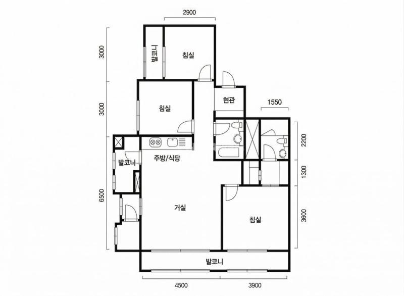 래미안 대치팰리스 1단지 34A평형 평면도