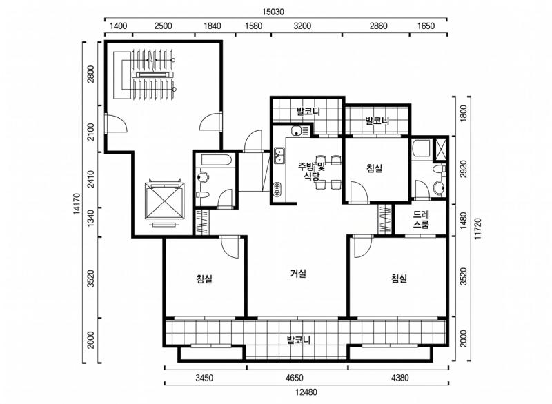 상암 월드컵 파크 7단지 33평형 평면도