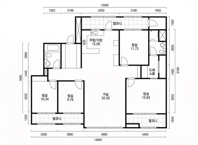 강남 데시앙파크 평면도