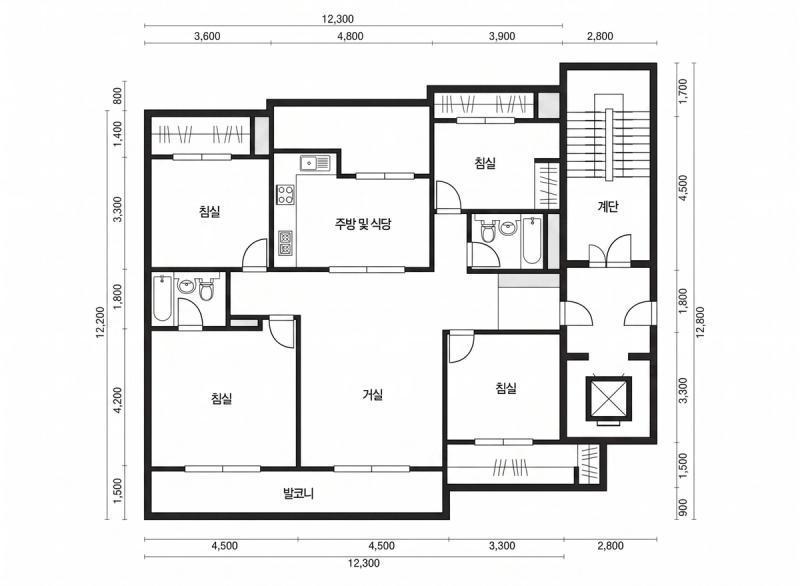 이촌 코오롱 평면도