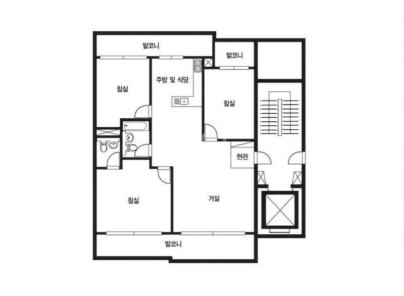 금호 1차 푸르지오 31평형 평면도