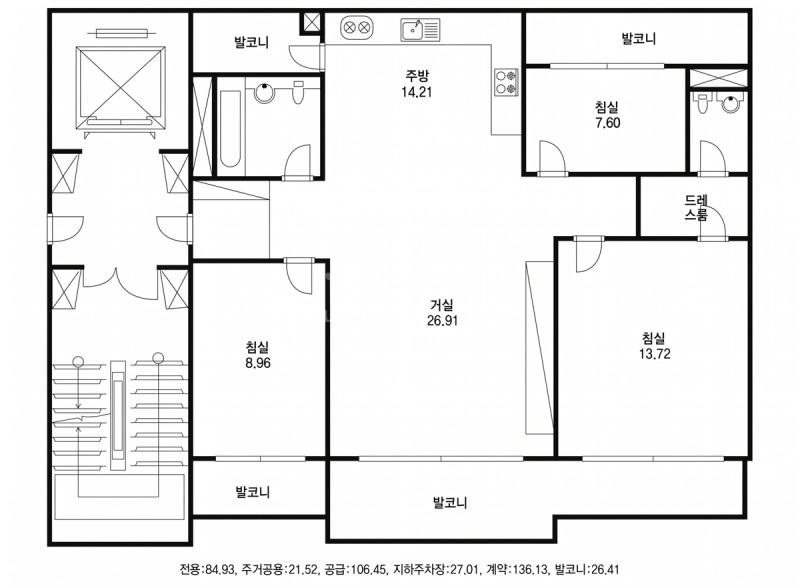동작금강KCC 32평형 평면도
