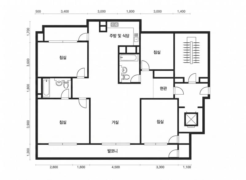 사당 극동 40평형 평면도